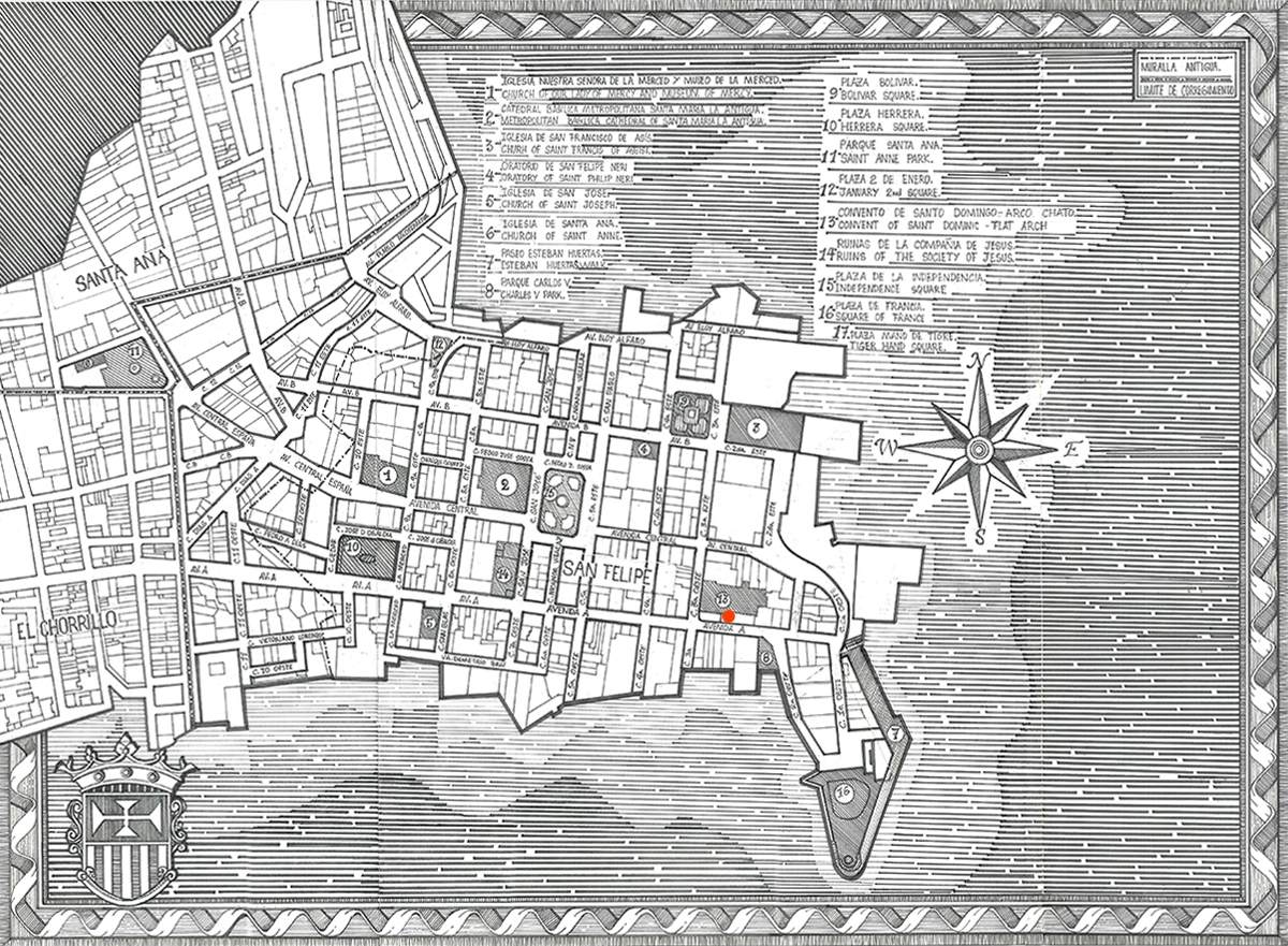 Mapa del Casco Antiguo de Panamá